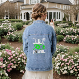 Know Your Power Women’s Denim Jacket: Empowerment  Jacket