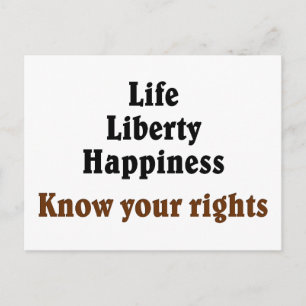 Know your rights postcard