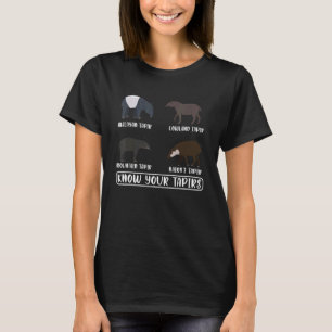 Know Your Tapir Wildlife Mammal Tropical Forests T-Shirt
