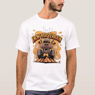 Know Your Terrain Orange Monster Truck Off Road T-Shirt