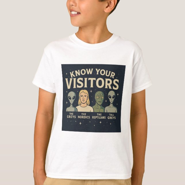 “Know Your Visitors” Boys T-Shirt (Front)