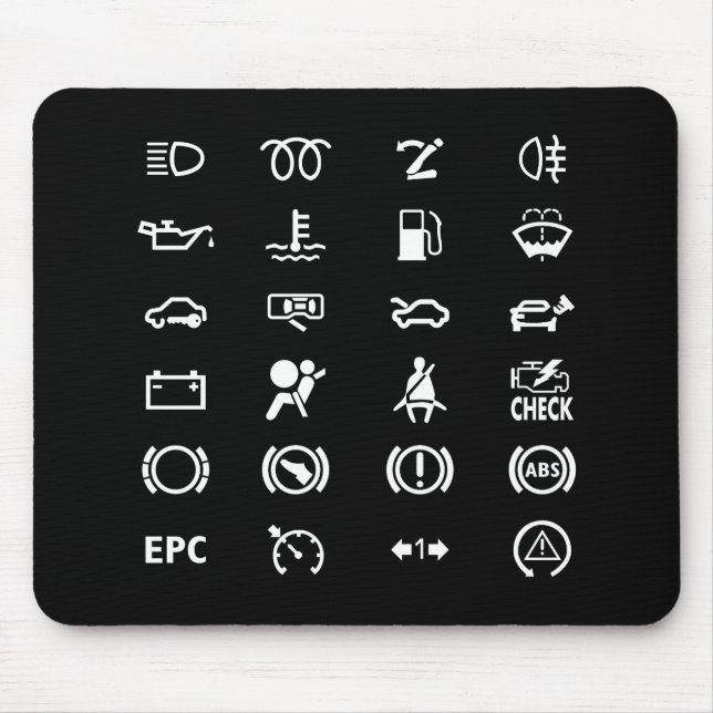 Know your warning signs (black) mouse mat (Front)