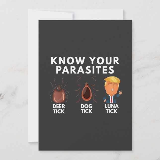 Know you're parasites Anti-Trump Humour Politics Announcement (Front)