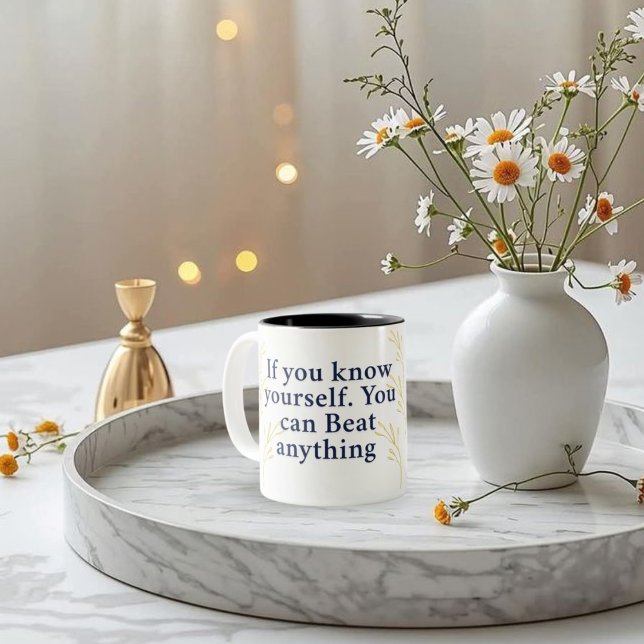 Know Yourself – Powerful Motivational Quote for In Two-Tone Coffee Mug (Creator Uploaded)
