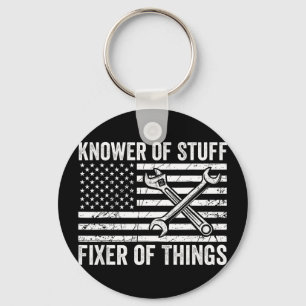 Knower of stuff fixer of things men mechanic dad key ring