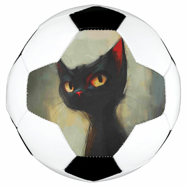  Knowing Black Ninja Cat  Football (Front)