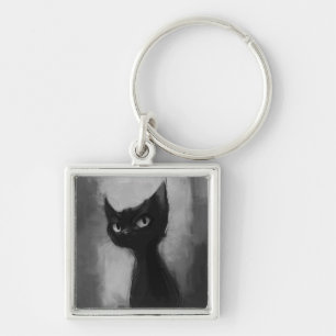 Knowing Black Ninja Cat Key Ring