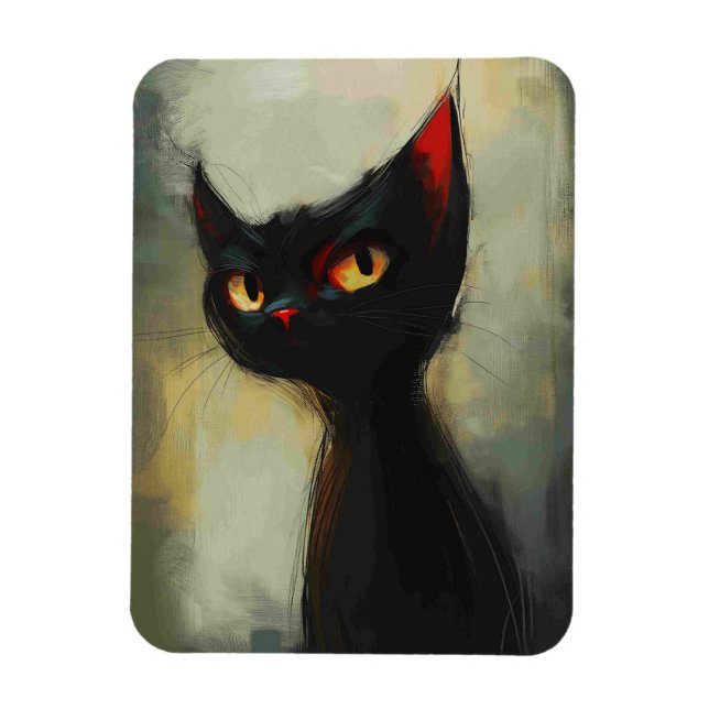  Knowing Black Ninja Cat  Magnet (Vertical)