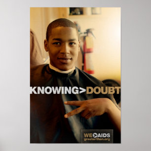 Knowing > Doubt Barbershop Poster