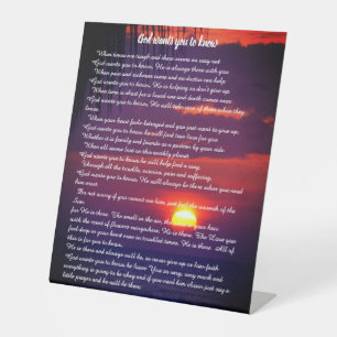 Knowing God Pedestal Sign