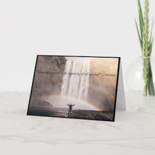 Knowing Yourself Quote - Greeting Card
