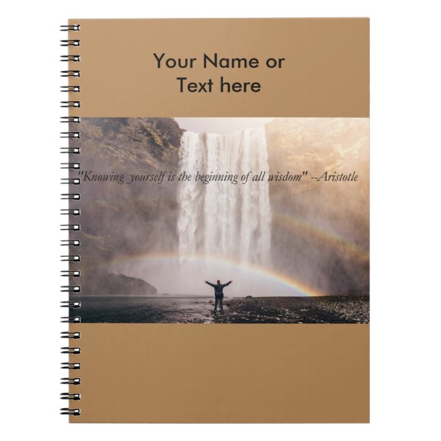 Knowing Yourself Quote - Sprial Notebook (Front)