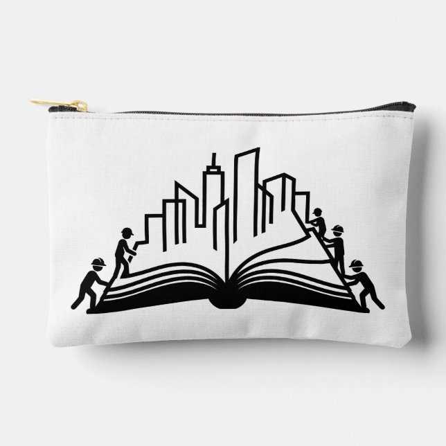 Knowledge builds cities book  accessory pouch (Front)