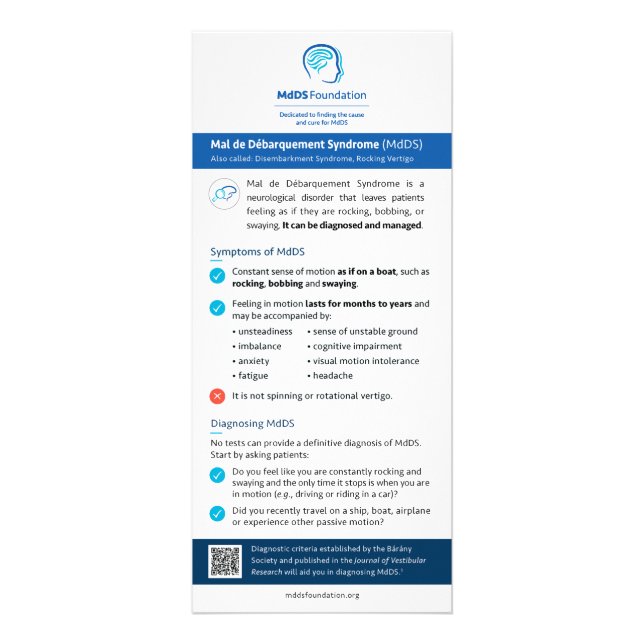 Knowledge Card, MdDS info for doctors Rack Card (Front)