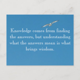 Knowledge comes from... postcard