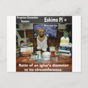 Knowledge Dog Forgotten Conversions Eskimo Pi Postcard