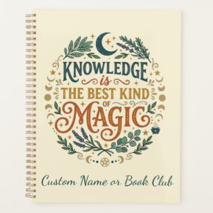 Knowledge is Magic Witchy Academic Book Botanical Planner