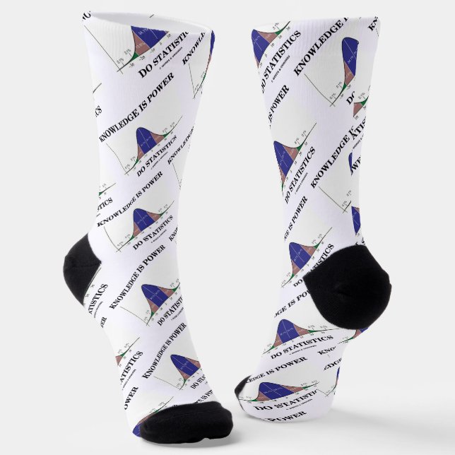 Knowledge Is Power Do Statistics Stats Geek Advice Socks (Angled)