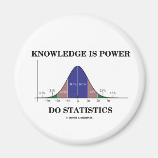 Knowledge Is Power Do Statistics (Stats Humour) Magnet