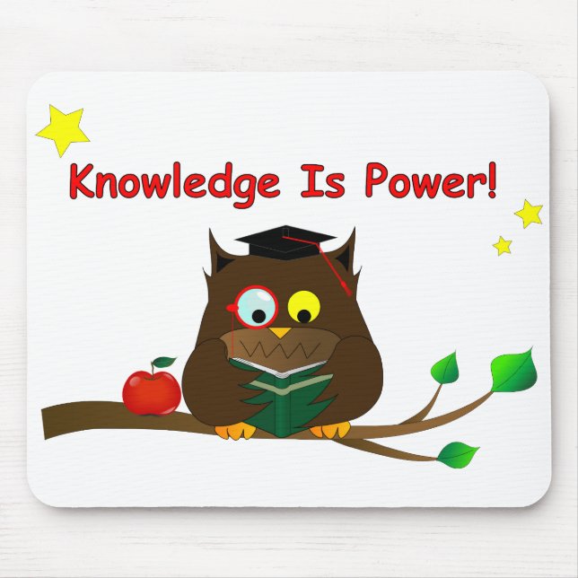 Knowledge Is Power! Mouse Mat (Front)