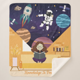 Knowledge Is Power Sherpa Blanket