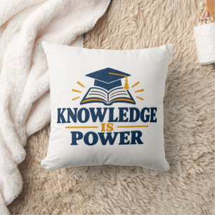 Knowledge Is Power T-Shirt Cushion