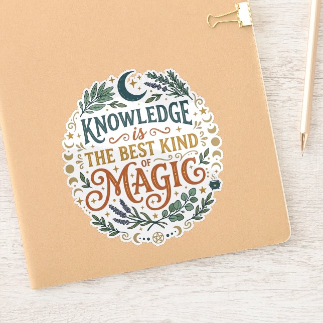 Knowledge is the Best Kind of Magic Book Moon (Notebook)