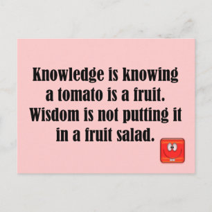 knowledge postcard