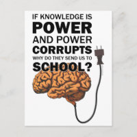 Knowledge Power Funny Quote Ironic Meme Brain