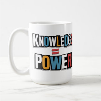 Knowledge = Power – Ransom Letter Collage Coffee Mug