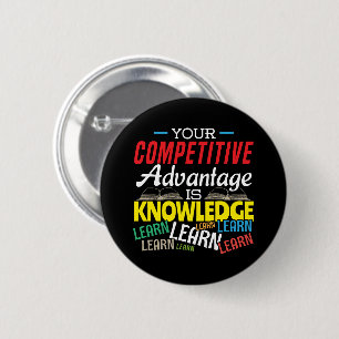 Knowledge Quote - A Teacher's Words of Wisdom 6 Cm Round Badge