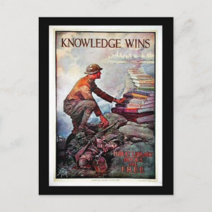 Knowledge Wins Postcard