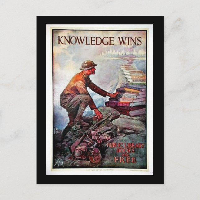 Knowledge Wins Postcard (Front)