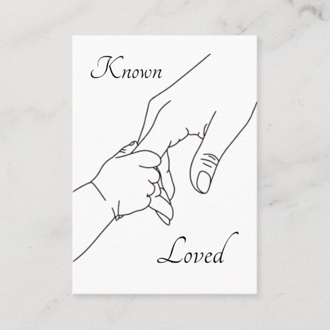 Known & Loved – Psalm 139 Pro-Life Prayer Card (Front)