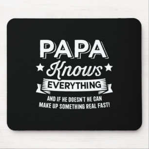 Knows Everything For Grandpa Fathers Day Birthday Mouse Mat