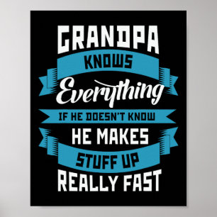 Knows Everything Funny Father's Day Costume  Poster