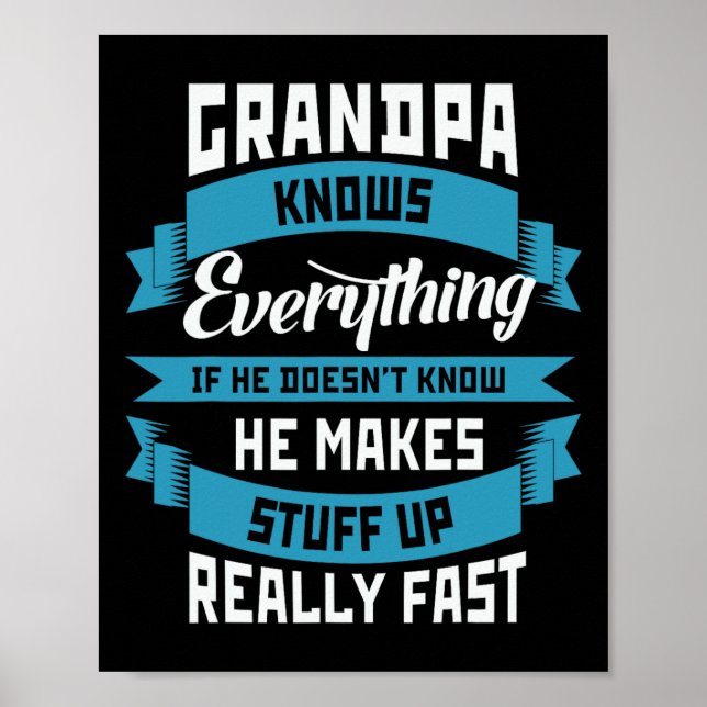 Knows Everything Funny Father's Day Costume  Poster (Front)