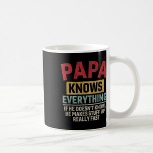 Knows Everything Funny Father's Day Papa Coffee Mug