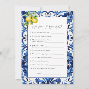 Knows the Bride Best Mediterranean Lemons Bridal Invitation