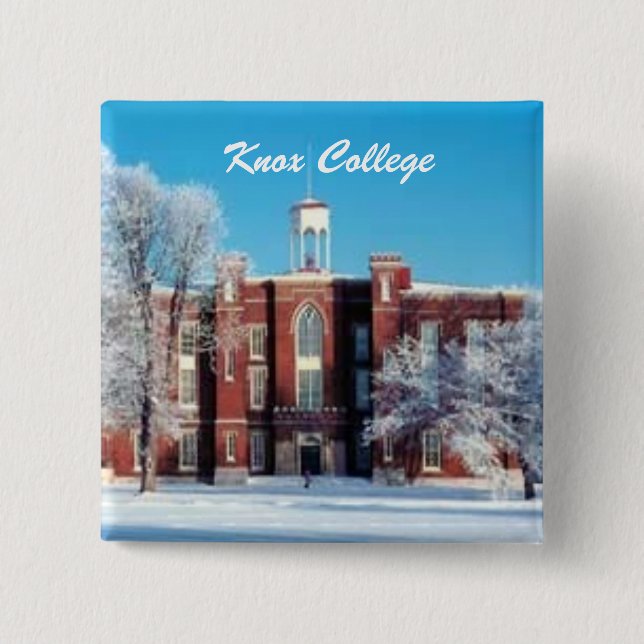 Knox College Old Main 15 Cm Square Badge (Front)