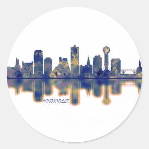Knoxville Skyline Classic Round Sticker