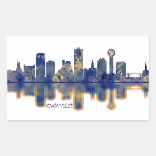 Knoxville Skyline Rectangular Sticker