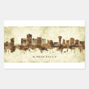 Knoxville Tennessee Cityscape Rectangular Sticker