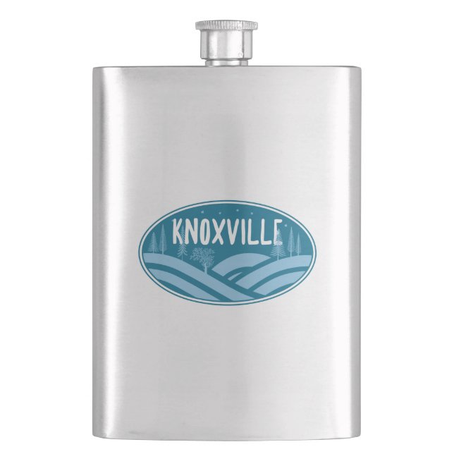 Knoxville Tennessee Outdoors Hip Flask (Front)
