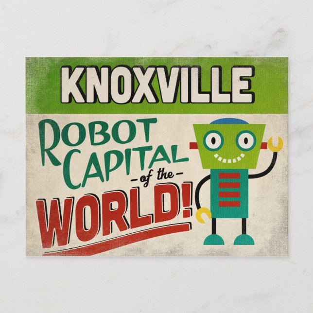 Knoxville Tennessee Robot - Funny Vintage Postcard (Front)