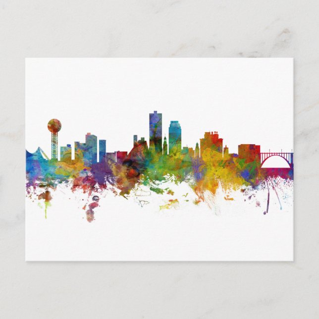 Knoxville Tennessee Skyline Postcard (Front)