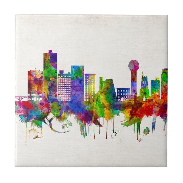 Knoxville Tennessee Skyline Tile (Front)