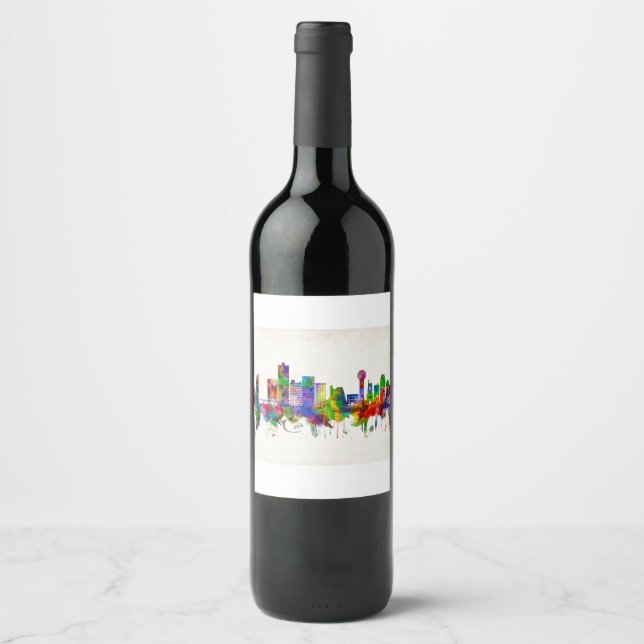Knoxville Tennessee Skyline Wine Label (Front)