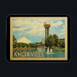 Knoxville Tennessee Vintage Travel Magnet<br><div class="desc">Knoxville Tennessee design in Vintage Travel style featuring a beautiful art park scene.</div>