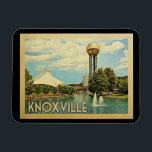 Knoxville Tennessee Vintage Travel Magnet<br><div class="desc">Knoxville Tennessee design in Vintage Travel style featuring a beautiful art park scene.</div>